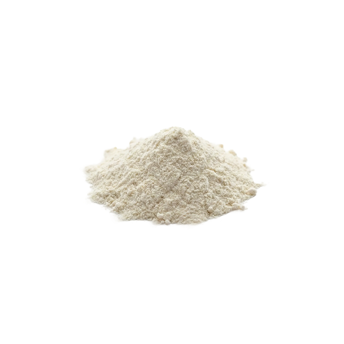 Bunke af fin offwhite probiotisk pulver med Bacillus velezensis